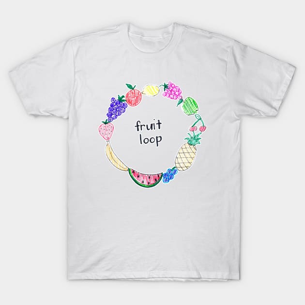 Fruit Loop T-Shirt by CrazilykukuDesigns